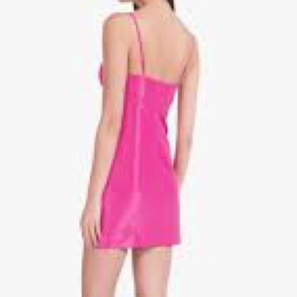 NWT Staud Barbiecore Peony Pink 90s Bell Mini Dress - Picture 3 of 6
